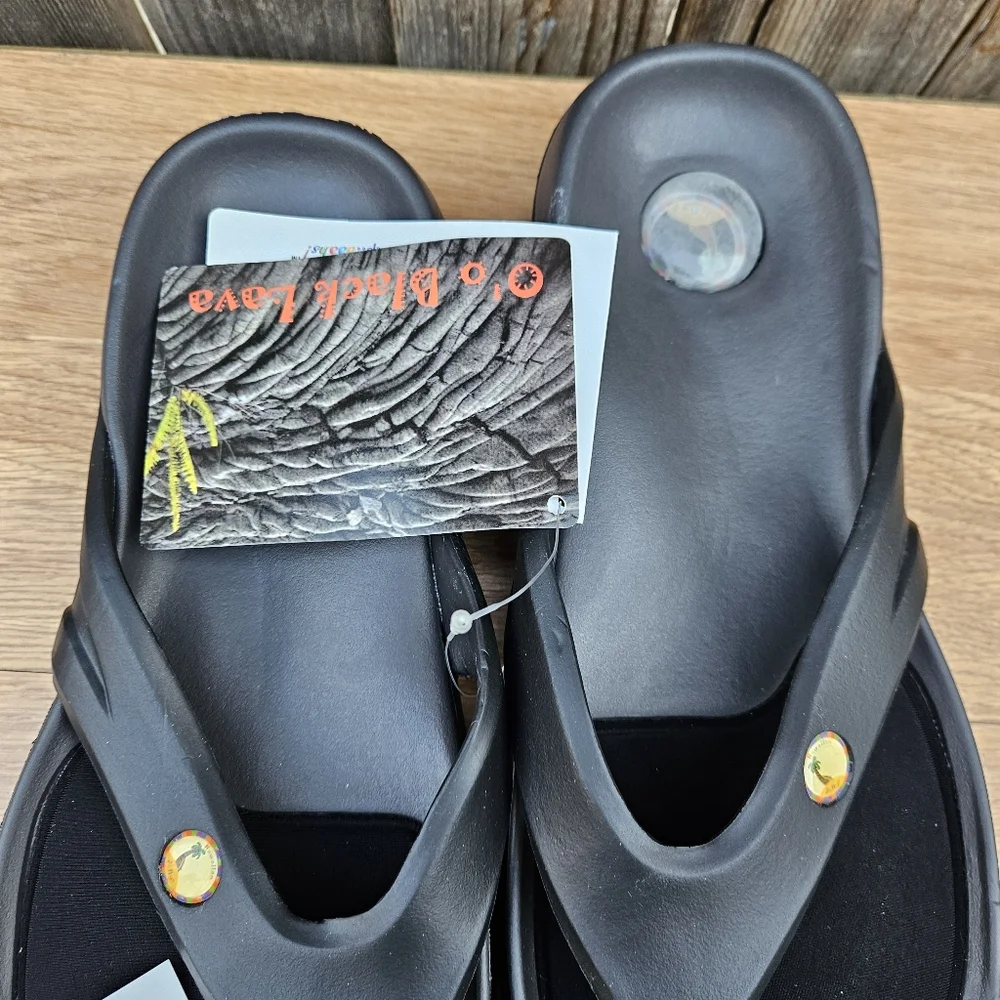 O,o Black Lava Sandals Men Size 11 - Picture 11 of 16